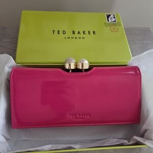 Ted Baker Crystal Pearl Bobble Matinee Wallet – Fuchsia Pink Leather – New With